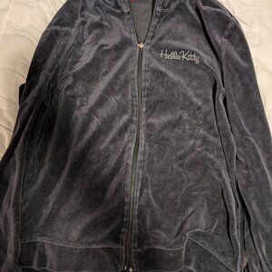 Vintage Rhinestone Hello Kitty Velour Zip-up Jacket